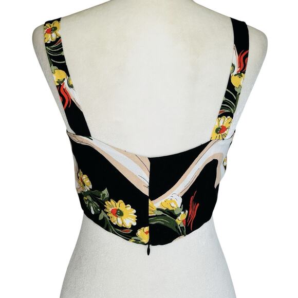 Reformation Grazia Cropped Tank Top Women 4 Floral Boho Resort Tropical Festival - Picture 2 of 10